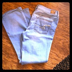 American Eagle kick boot light wash 12 reg